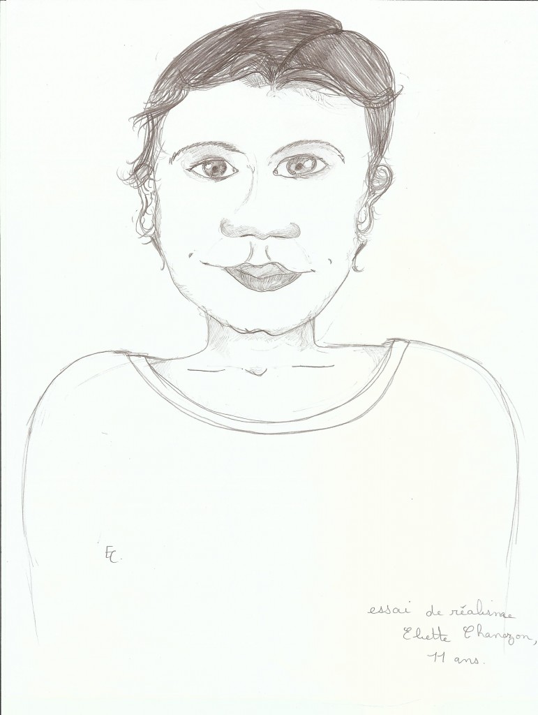 This is a drawing of a man's face